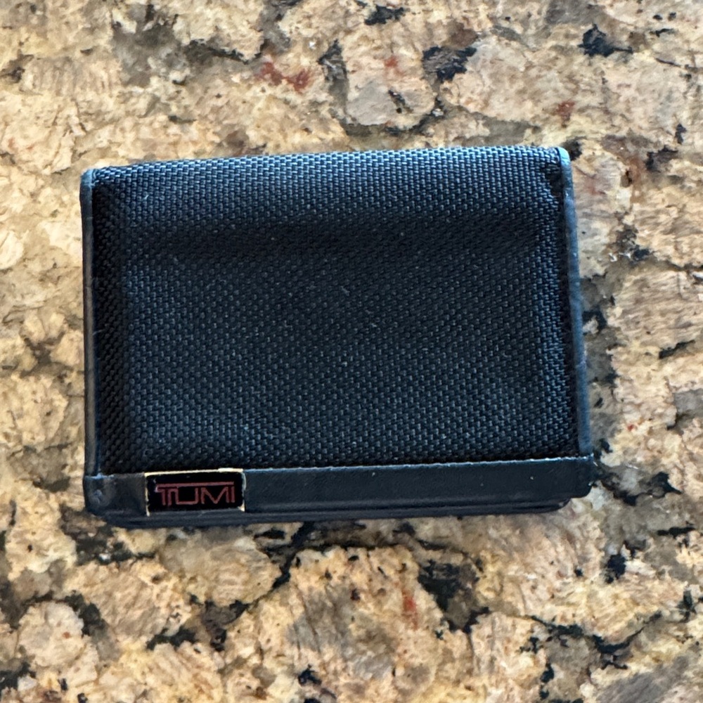 Tumi Black Fabric Wallet